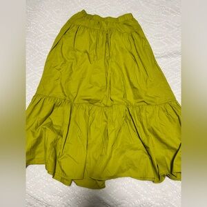 Abercrombie & Fitch Poplin Tiered Maxi Skirt